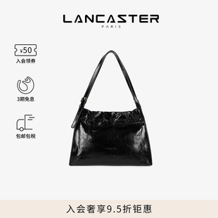 Rétro&Glam系列油蜡皮大容量托特垃圾袋包 Lancaster兰卡斯特