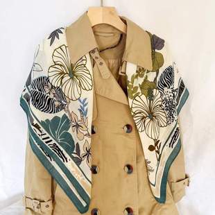 90印花方巾围巾女 百搭披肩装 韩版 薄款 饰丝巾头巾 时尚 春夏90