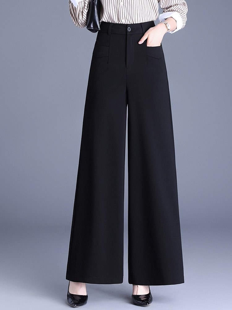 中年妈妈爆款西装阔腿裤女士2025新款春秋季直筒垂感高级感休闲裤