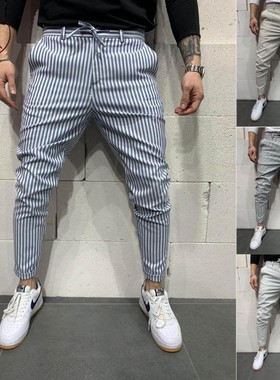 trousers for men pants for men striped pants 条纹裤男夏季