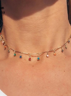 Necklace Women Simple Fashion Girls Heart Punk Tassel 项链