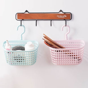 厨房水槽沥水挂篮床头宿舍可旋转吊篮沐浴露篮浴室镂空挂钩篮小号
