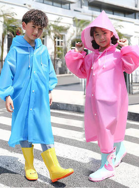 儿童雨衣EVA女童幼儿园防水环保带雨披5-10岁小孩学生雨具
