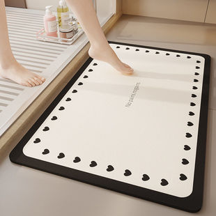 简约浴室吸水地垫卫生间门口速干防滑地垫家用软硅藻泥脚垫进门垫