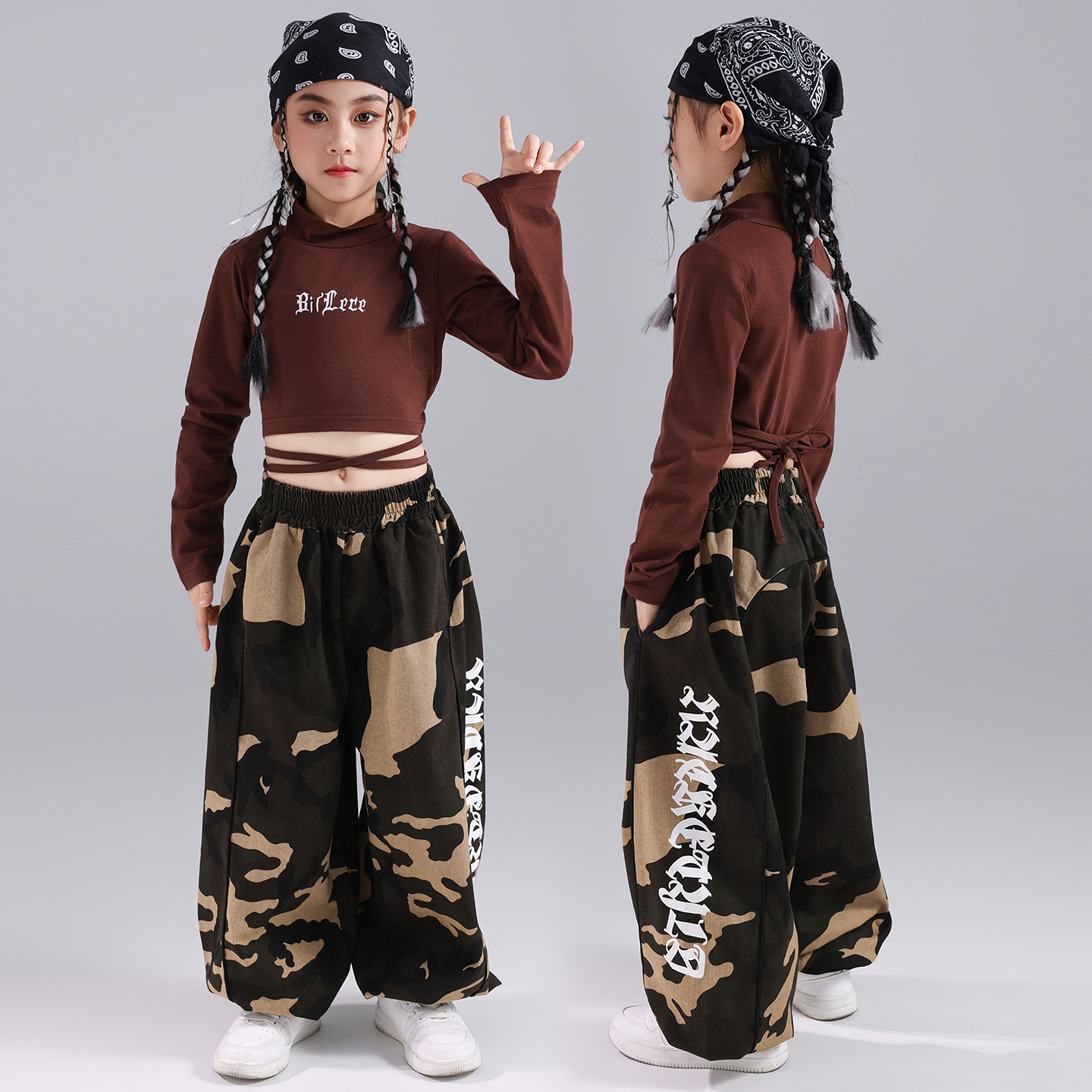 女童街舞潮服套装长袖