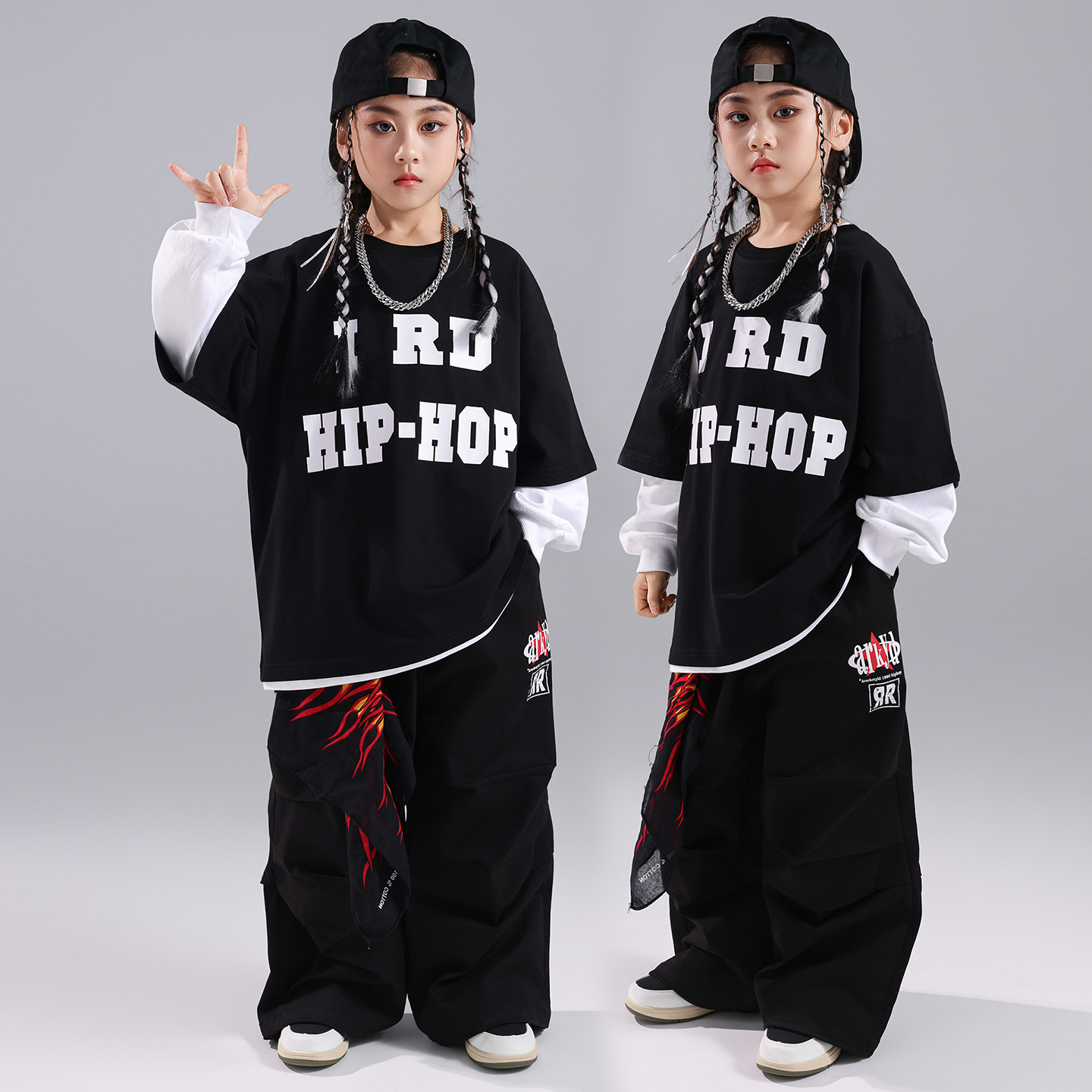 街舞儿童潮服套装男童嘻哈风炸街