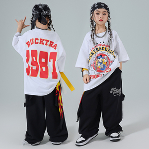 乐咪酷嘻哈童装潮牌街舞女孩套装帅气hiphop服装男童街舞儿童潮服