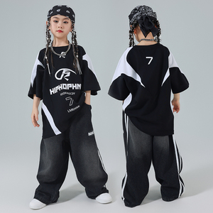 乐咪酷嘻哈童装潮牌街舞服装男童帅气hiphop女孩套装炸街儿童潮服
