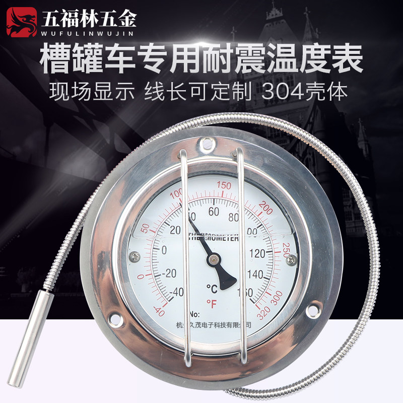 槽罐车专用温度表耐震温度表不锈钢温度表不锈钢软尾巴温度表WTYZ