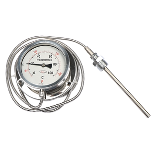 WTQ/WTZ-280不锈钢304压力式工业温度计锅炉水油温表远传温度表