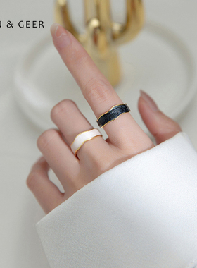 IRG情侣闺蜜925银日韩开口戒指