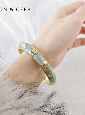 景泰蓝绿松石色珐琅彩小象手镯