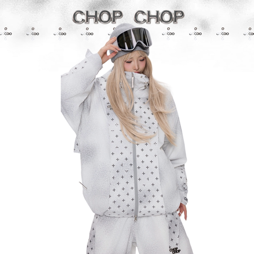 CHOPCHOP27雪季新品[雪域星河]3L亮片滑雪服全压胶加绒保暖男女款