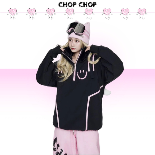CHOP CHOP【显眼包4.0之丹宁牛仔】卡通笑脸背包3L全压胶滑雪服