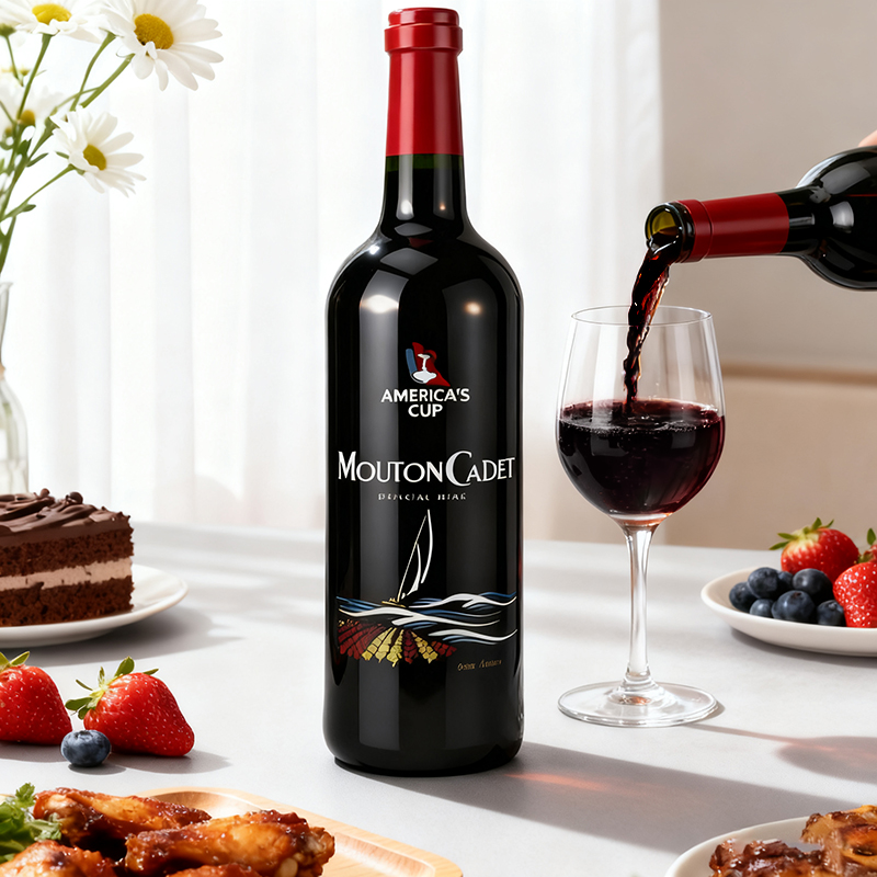 木桐嘉棣干红葡萄酒750ml梅洛赤霞珠MOUTONCADET法国波尔多红酒