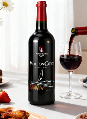 木桐嘉棣干红葡萄酒750ml梅洛赤霞珠MOUTONCADET法国波尔多红酒