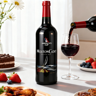 木桐嘉棣干红葡萄酒750ml梅洛赤霞珠MOUTONCADET法国波尔多红酒