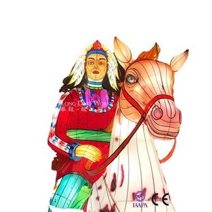 夜游彩灯文化长廊人物动物马儿高度还原大型工厂灯会生产厂家