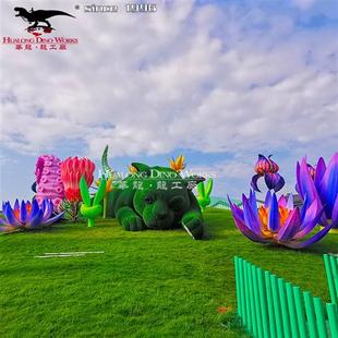 卡通动物模型逼真大型猫咪手工绿植草坪工艺微景观玩具户外美陈.