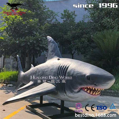 大型模型摆件仿真巨齿鲨多年仿真动物海洋生物工厂量大价格从优
