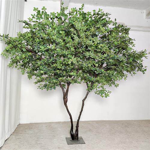 仿真福禄桐树仿真大树假树摆设创意植物餐厅落地假金钱树绿植