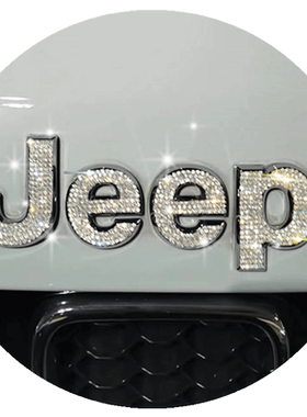 适用jeep吉普镶钻方向盘车标