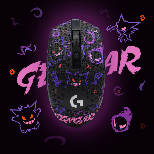 适用罗技G304鼠标防滑贴无线侧边吸汗贴纸全包耐脏耐磨保护黑皇皮