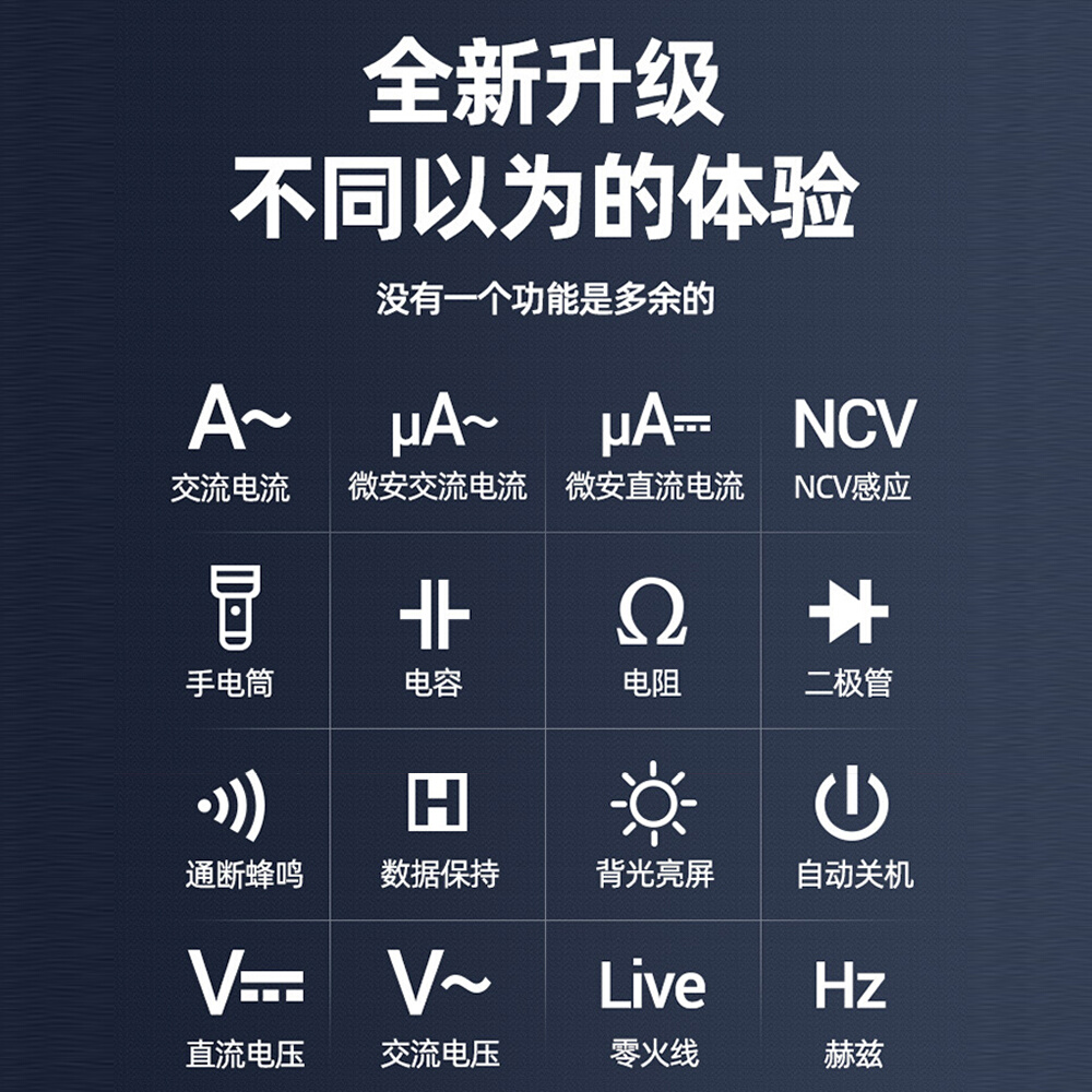 新品。高精度功多钳形表万用电表数字电流表交直流全自动钳型钳流