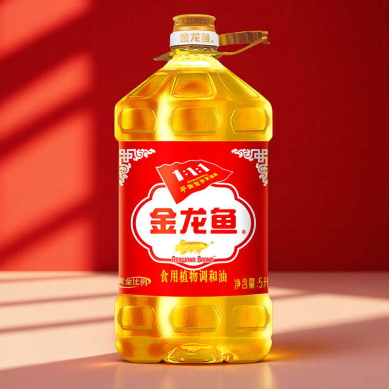 金龙鱼黄金比例1比1:1食用植物调和油4L/5L大桶装家用炒菜色拉油,粮油调味/速食/干货/烘焙,调和油,淘宝优惠券,粉丝福利购,淘宝优惠卷