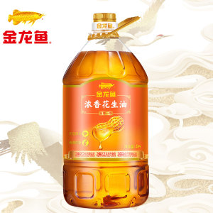 金龙鱼浓香花生油5L桶装家用物理压榨一级花生食用油