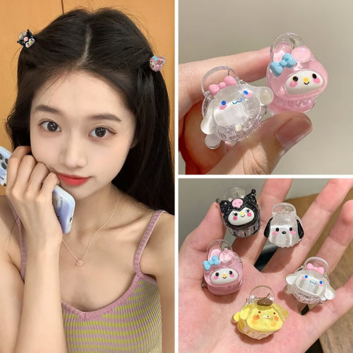 奶味蓝 发卡通头顶发夹小抓夹网红发卡小号女可爱刘海夹头发的