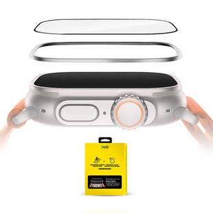 hoda好贴高清Ultra1Ultra2Ultra3磨砂防刮钢化膜49mm苹果手表AppleWatchUltra保护框多色