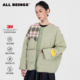 ALL BEINGS2025AW秋冬新款 保暖拼接格纹3m新雪丽绗棉夹克外套女