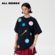 新款 ALL BEINGS255SS夏季 彩色波点大廓形宽松圆领休闲T恤女