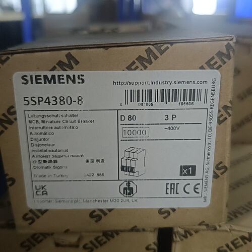议价断路器5SP4380-8，3P D80型号，支可维修