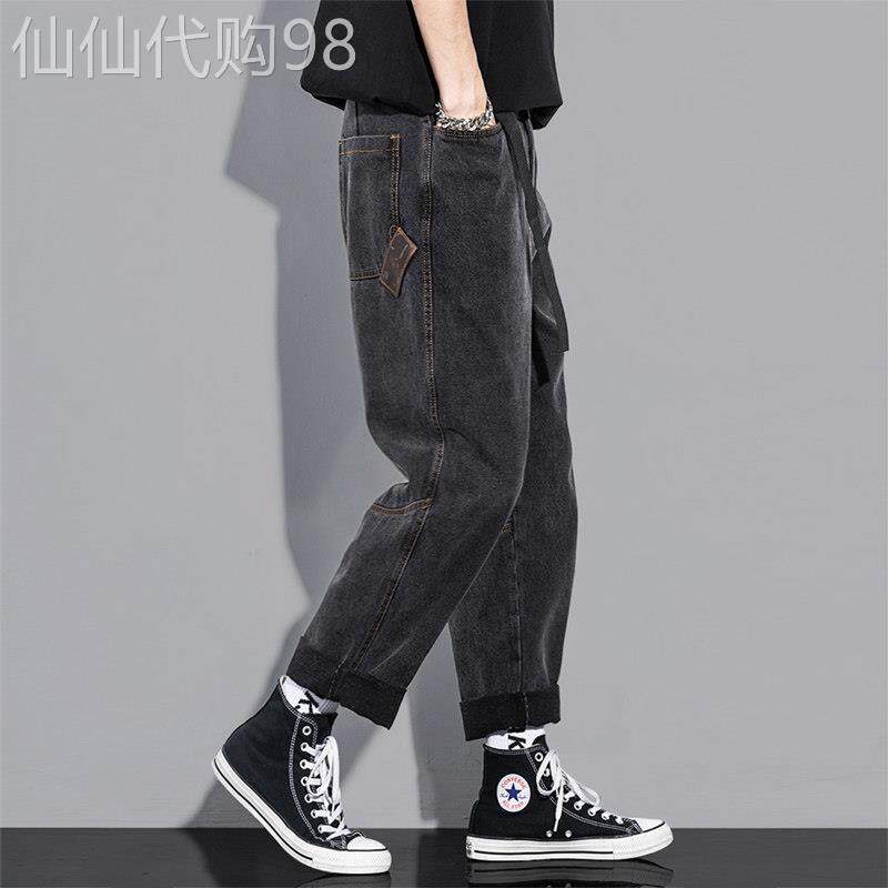 黑色牛仔裤男士新潮品牌2025春秋季新款宽松直筒工装裤美国覆古休