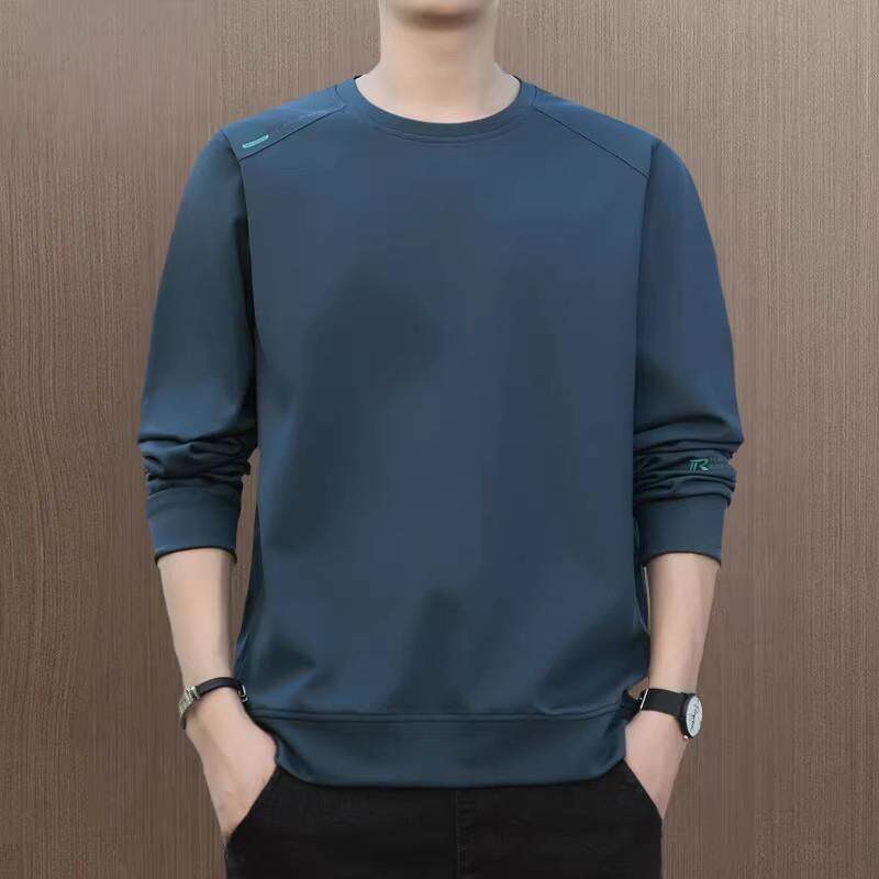 法国高端品牌加绒加厚卫衣男圆领套头大码长袖打底衫衣服冬季新款