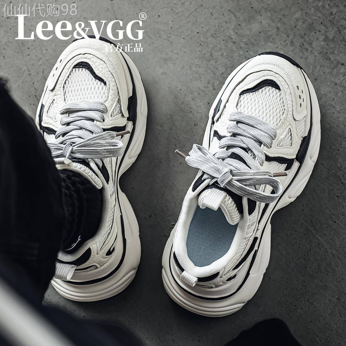 Lee&vgg男鞋夏季透气2026新款潮牌高级感厚底运动休闲百搭老爹鞋图片