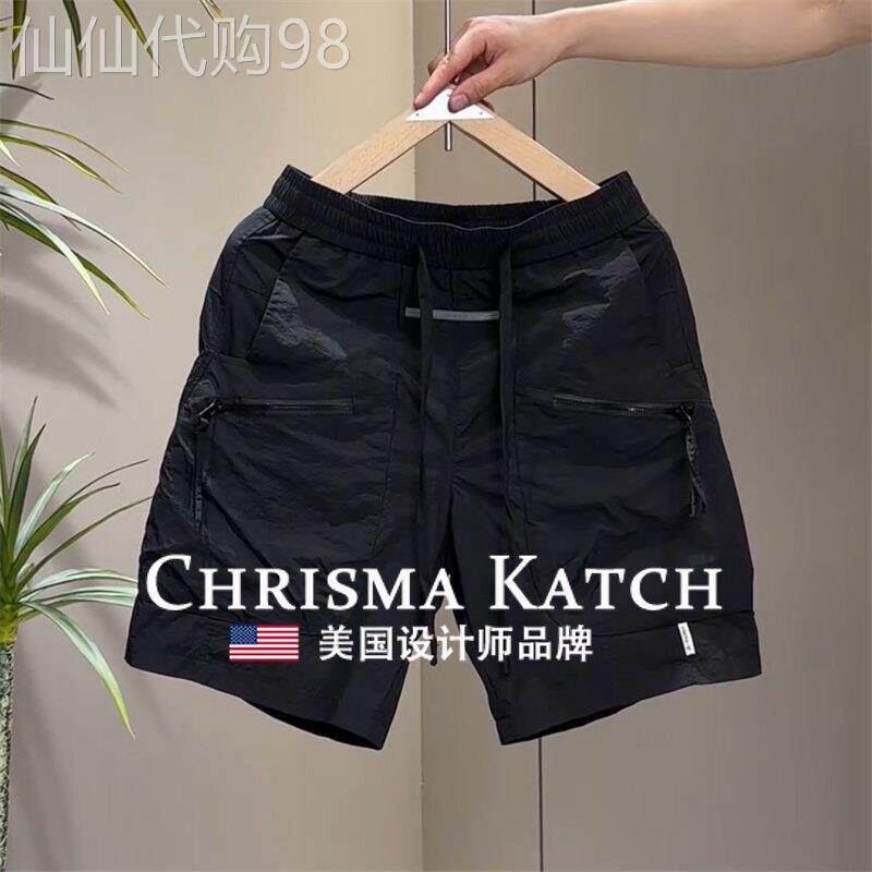 出口美国⭐Chrisma Katch~速干工装夏季多口袋薄款纯色宽松运动裤