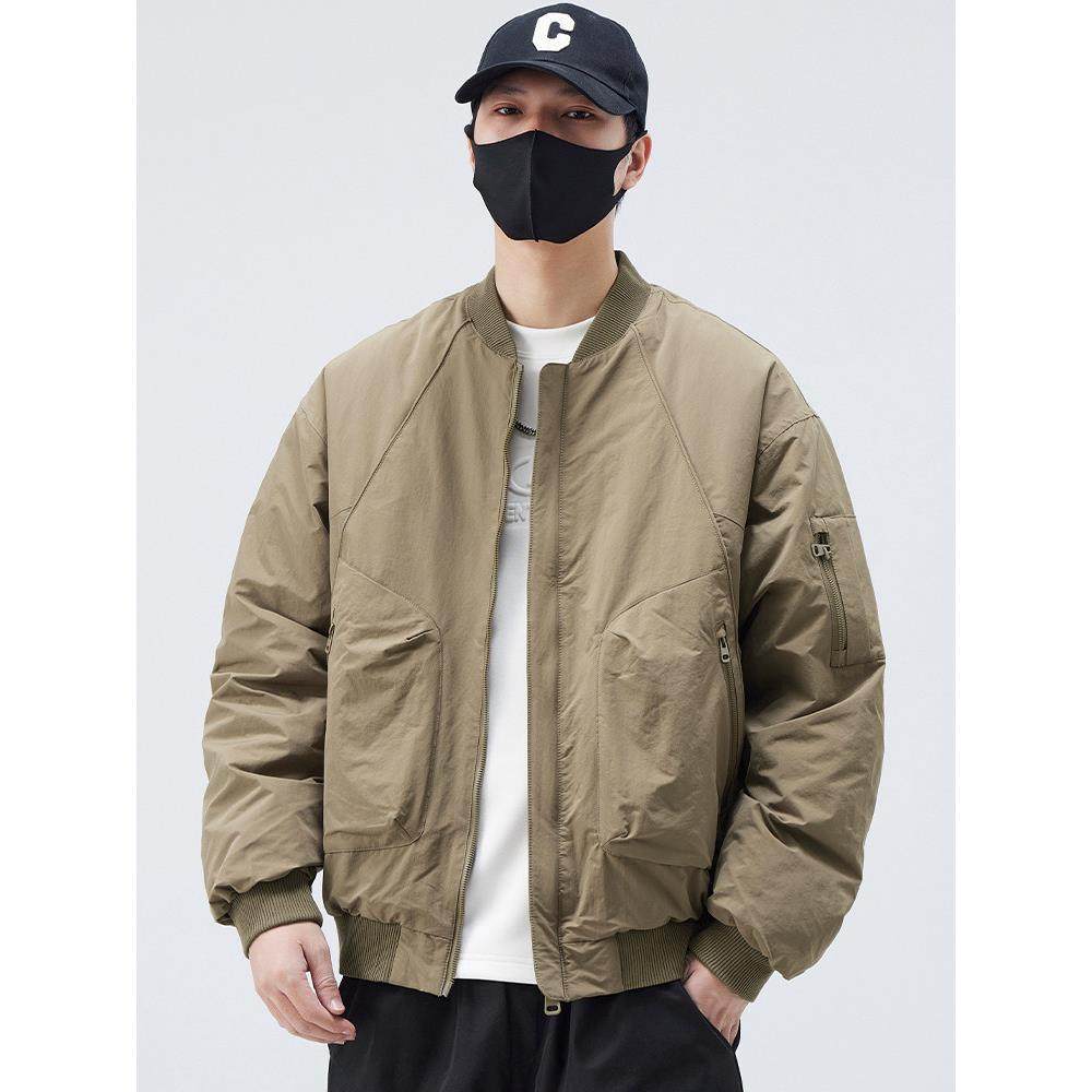 【法国进口男装】轻薄短款羽绒服男士新款冬季工装棒球服夹克外套