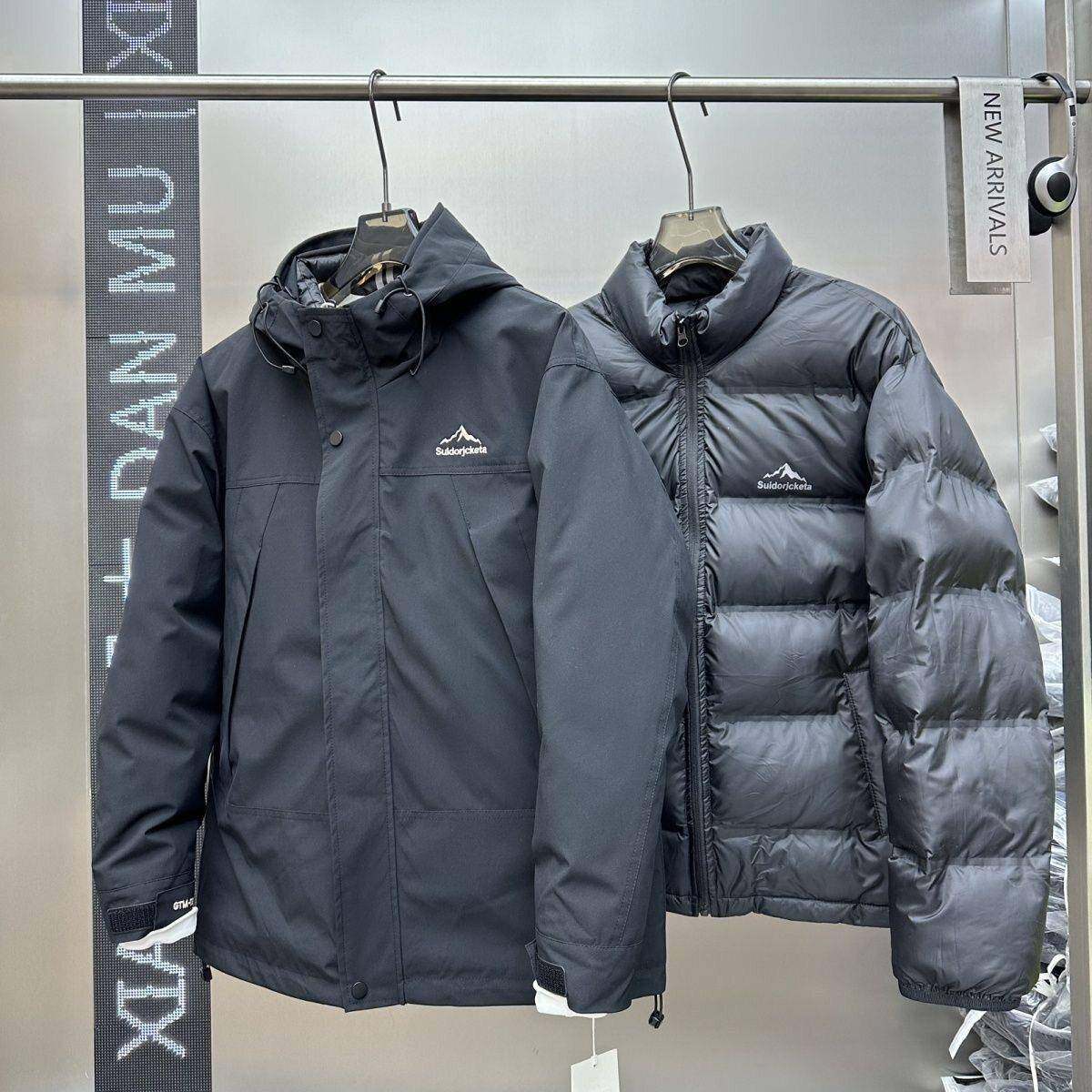 【法国轻奢品牌】冬季羽绒服男三合一可拆内胆冲锋衣户外极寒保暖