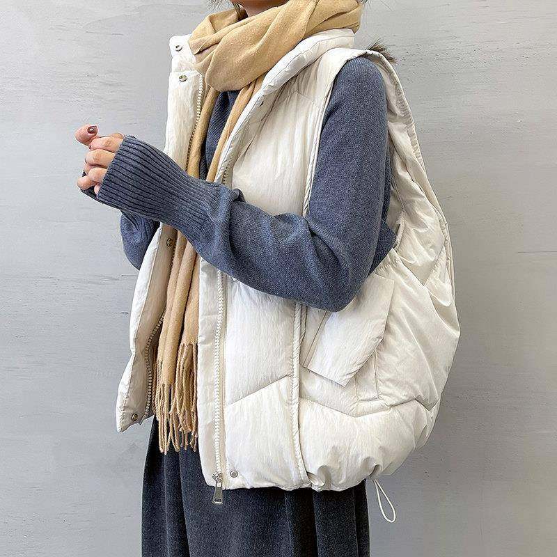 羽绒棉马甲女秋冬2025年新款外穿韩版宽松加厚短款背心马夹外套潮