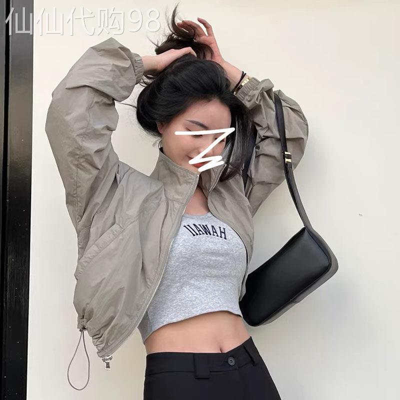 轻薄短款小个子防晒衣女士夏季2026欧货新款立领户外防晒服薄外套