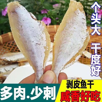 北海特产渔民日晒风干扒皮鱼剥皮鱼干咸鱼干腌制海鲜干货500g包邮