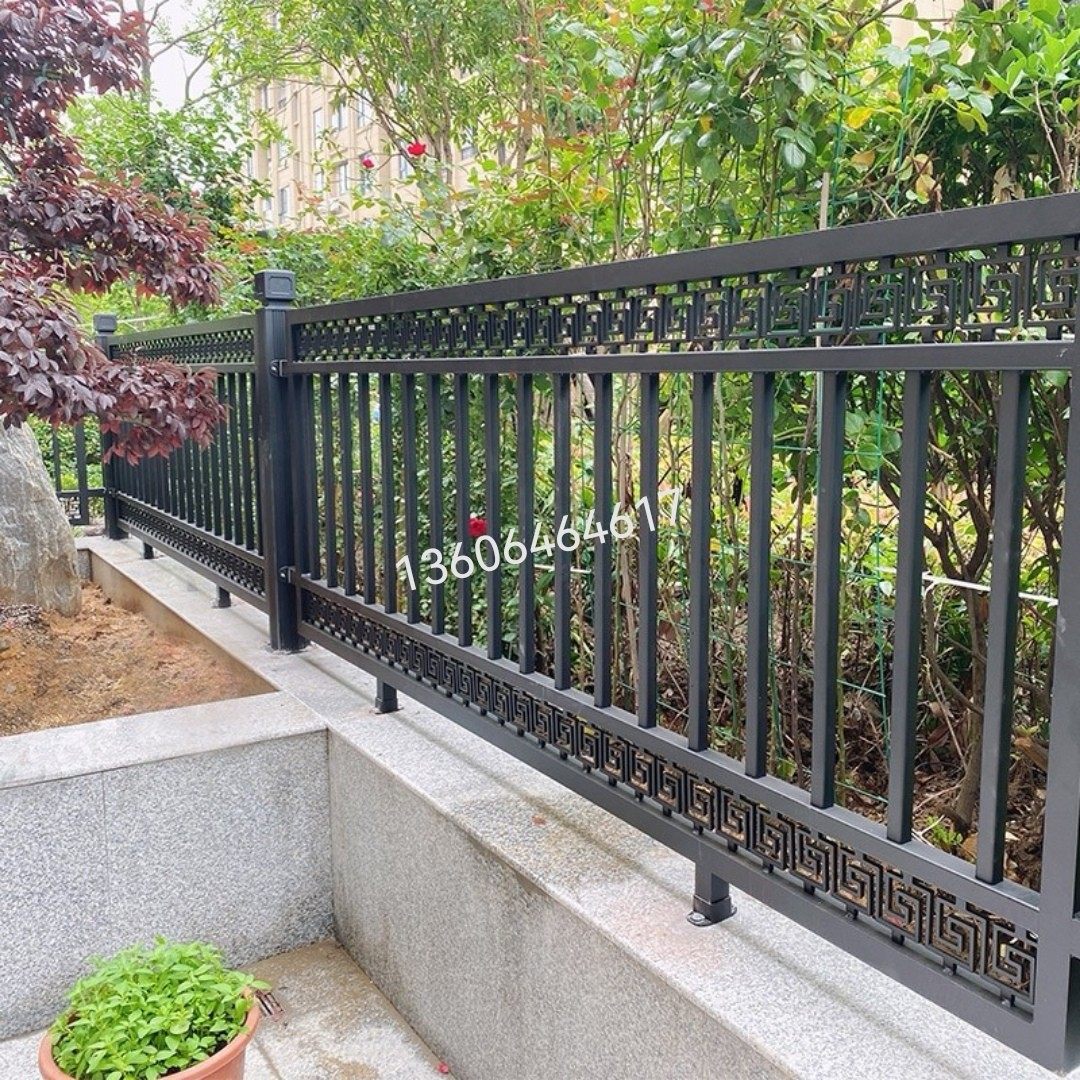 新铝艺铁艺阳台护栏铝合金新中式仿古庭院别墅围墙围栏栅栏防护品