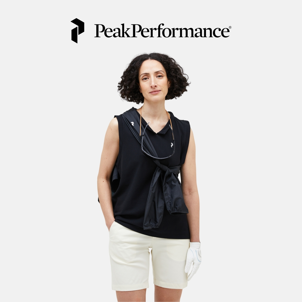 Peak Performance壁克峰女子透气翻领运动舒适清凉无袖T恤背心