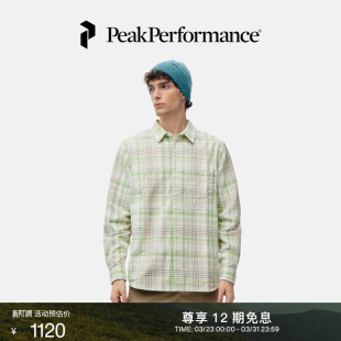 衬衫 Cotton男子休闲纯棉格纹长袖 Performance壁克峰Heavy Peak
