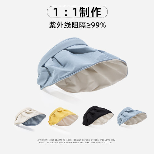 遮脸遮阳夏天空顶帽大帽檐