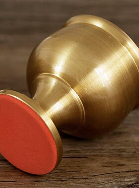 木财神供水杯供佛杯纯铜敬神供杯佛前供奉小号师傅家用酒杯圣水i.