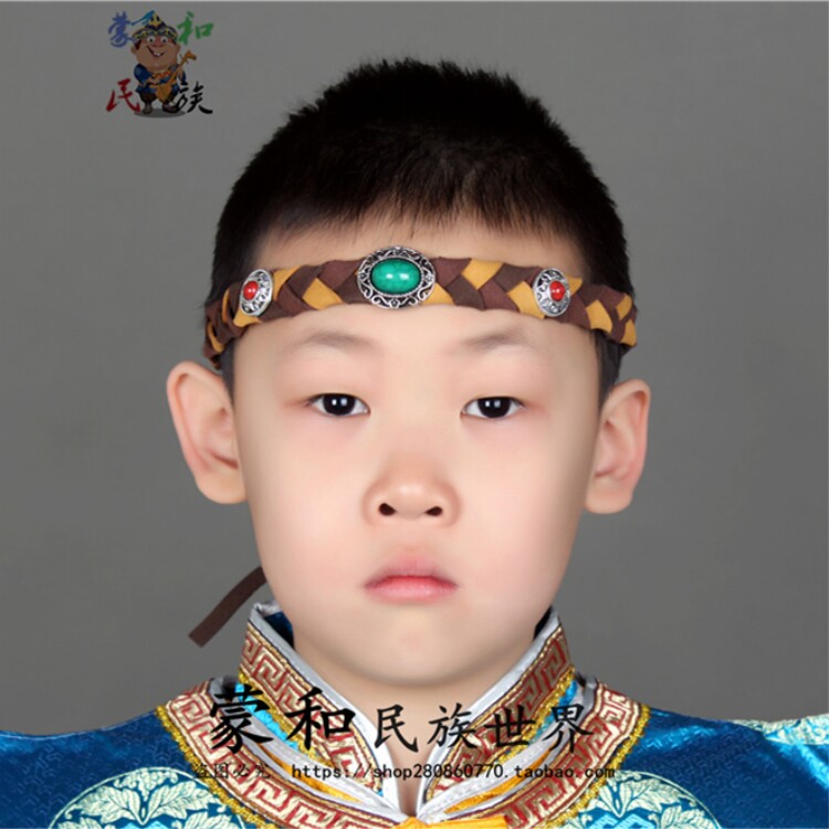 牛皮手工编织男士头饰蒙